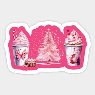 Christmas Coffee Latte Sticker